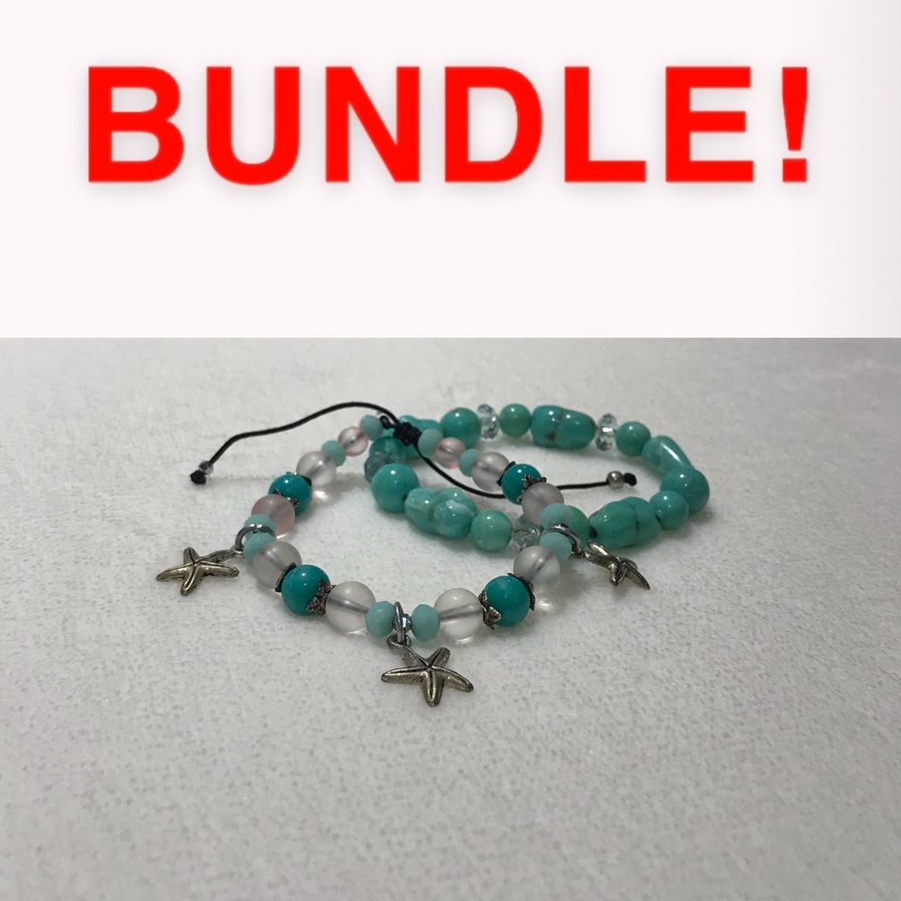 BUNDLE OF TWO GORGEOUS HANDMADE BRACELETS